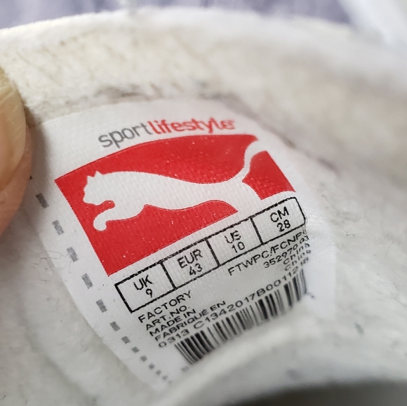 Puma G. Vilas like New, White Leather & Suede Sz.10 - Picture 5 of 6